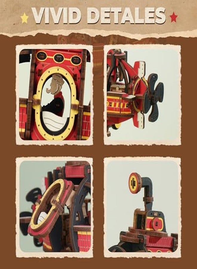 ROKR 3D Wooden Puzzle for Adults, Balance Toy Gravity Swing Deep-Sea Adventurer Model Kit, 219 pcs DIY Building Set, Unique Gift for Men and Women - Image 3